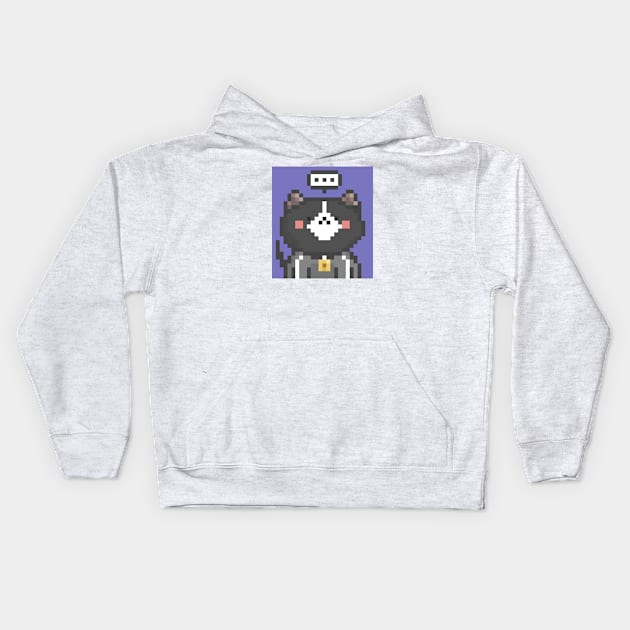 Pixel Cat 137 Kids Hoodie by Infinite Mew Mew